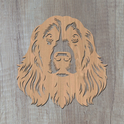 Cocker Spaniel Laser SVG - HappyDesignStudio - 002