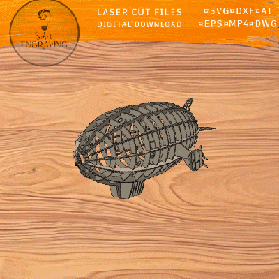 飛艇結構雷射切割文件 - SiArt - 002