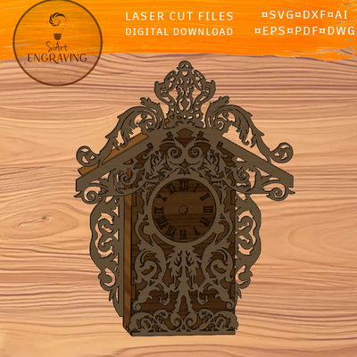 桌面時鐘雷射切割文件