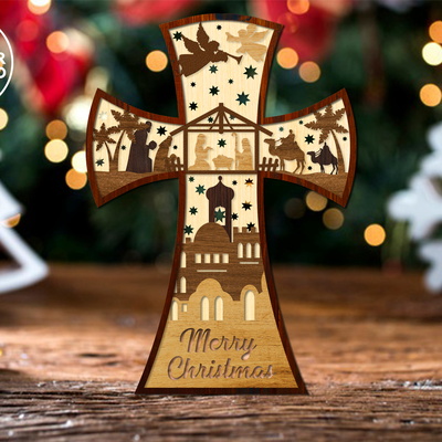 Multilayer Nativity Scene - Laser Cut File - LaserCutano - 003