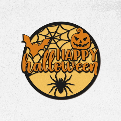 萬聖節門掛件雷射切割模板 - LaserCutano - 003