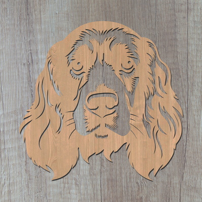 美國可卡犬雷射 svg 切割文件 - HappyDesignStudio - 002