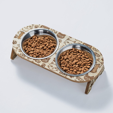 Pet Engraved Bowl Stand