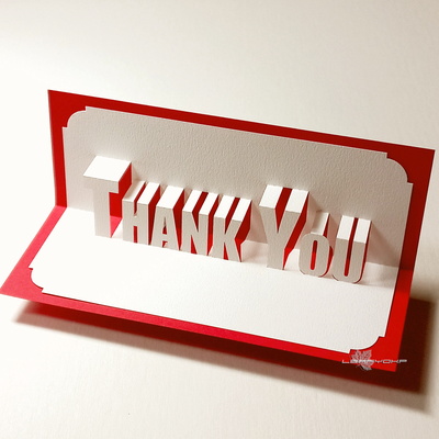 立體文字卡片-Thank You - 葉子紙業 - 001