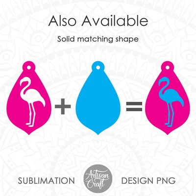 用於製作熱帶珠寶的火烈鳥耳環 svg 切割文件 - Artisan Craft - 003