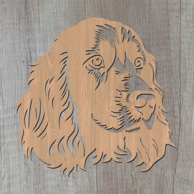 Boykin Spaniel Laser SVG  - HappyDesignStudio - 002