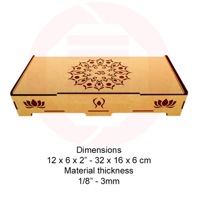 雷射切割木製香盒 glowforge svg 模板 diy - Daniel San - 002