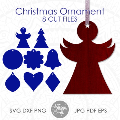 聖誕裝飾品 svg 檔、天使裝飾品、樹飾品 - Artisan Craft - 001