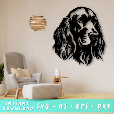 愛爾蘭塞特犬雷射 svg 切割文件、愛爾蘭塞特犬 glowforge 文件 - HappyDesignStudio - 001