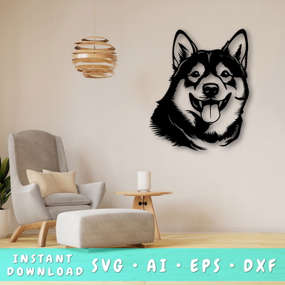 Shiba Inu Laser SVG - HappyDesignStudio - 001