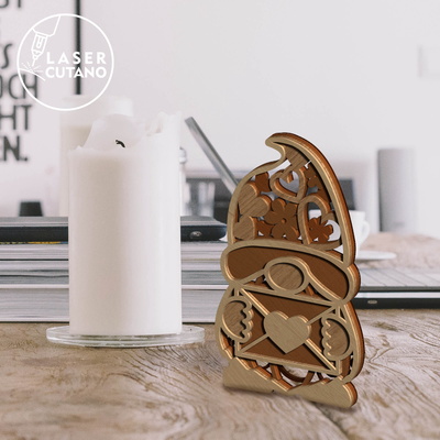 情人節侏儒捆綁多層模板 - LaserCutano - 004