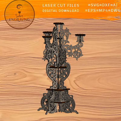 Siren candelabra 雷射切割文件