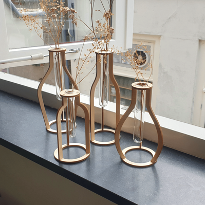 Set of four minimalist Test Tube Vases - JOOP digital designs - 005