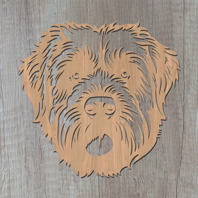 Bouvier des flandres 雷射 svg、bouvier des flandres dxf - HappyDesignStudio - 002
