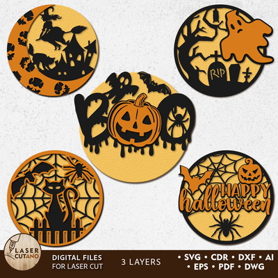 Halloween Door Hangers Templates
