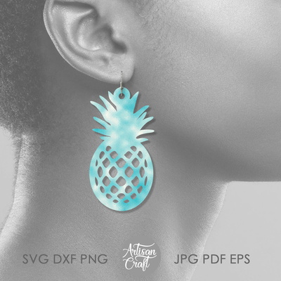 Pineapple Earrings SVG - Artisan Craft - 006