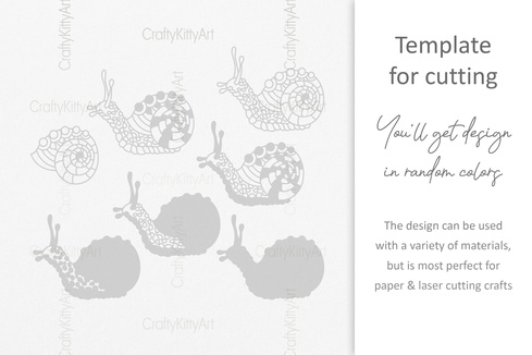 Snail, Cute Mandala Snail, 3D layered SVG DXF PNG files Snail, Cute Mandala Snail, 3D layered SVG DXF PNG files - CraftyKittyArt - 001