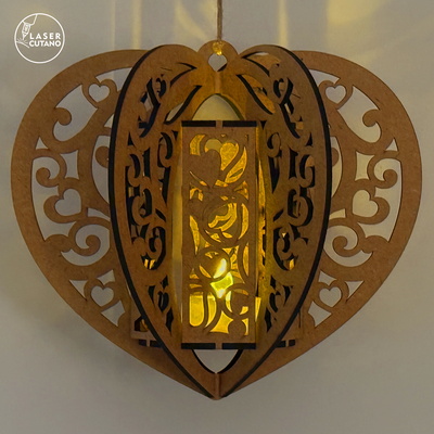 心形情人節燈籠 - LaserCutano - 002