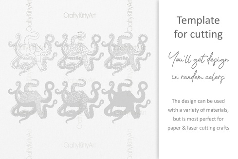 Octopus, Mandala Octopus, 3D layered SVG DXF PNG files Octopus, Mandala Octopus, 3D layered SVG DXF PNG files - CraftyKittyArt - 001