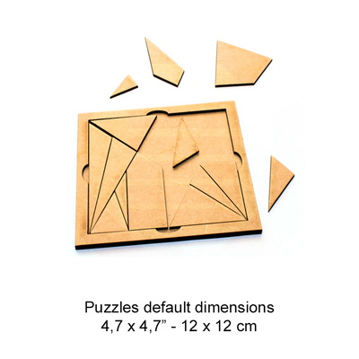 雷射切割 ostomachion 益智遊戲蒙特梭利 svg 模板 - Daniel San - 002