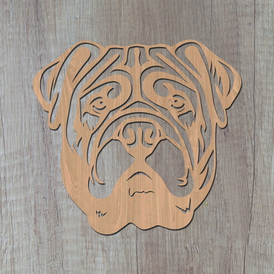 Shar Pei Laser SVG Cut File, Shar Pei Glowforge File - HappyDesignStudio - 002