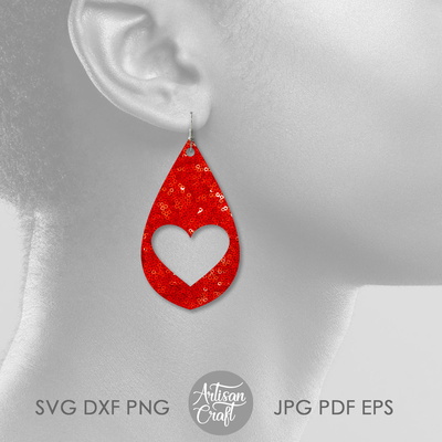 條形耳環 |心形耳環 svg - Artisan Craft - 005