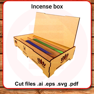 雷射切割木製香盒 glowforge svg 模板 diy