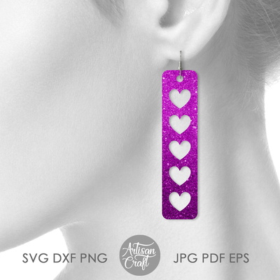 條形耳環激光切割文件 - Artisan Craft - 002