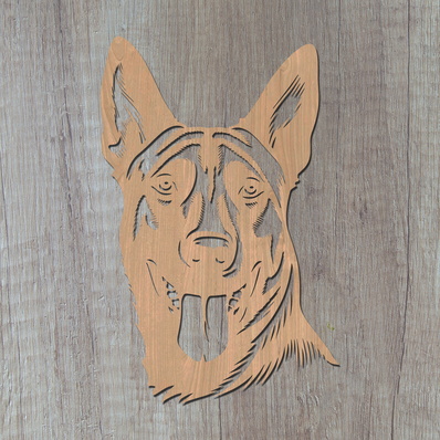 Belgian Malinois Laser SVG - HappyDesignStudio - 002