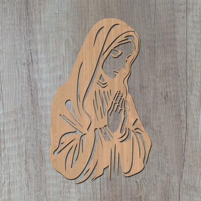 聖母瑪利亞雷射 svg - HappyDesignStudio - 002