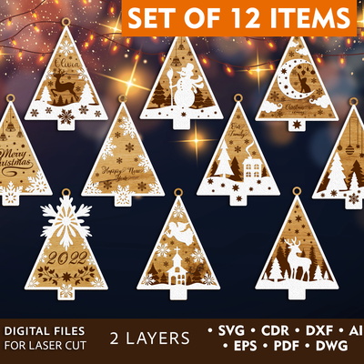 聖誕樹玩具 - LaserCutano - 001