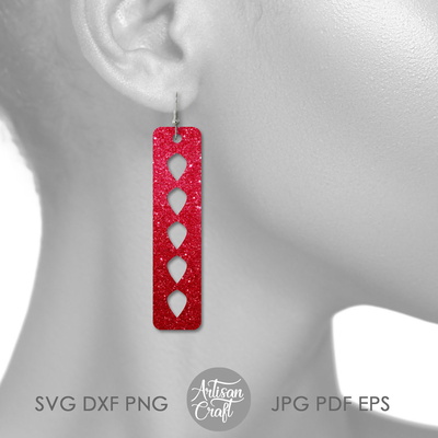 條形耳環激光切割文件 - Artisan Craft - 003