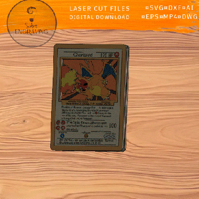 噴火龍神奇寶貝卡雷射切割文件 - SiArt - 002