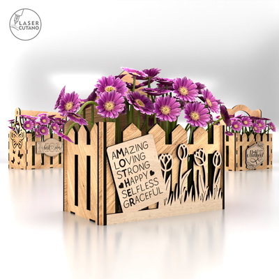 Flower Basket for Mom - LaserCutano - 003