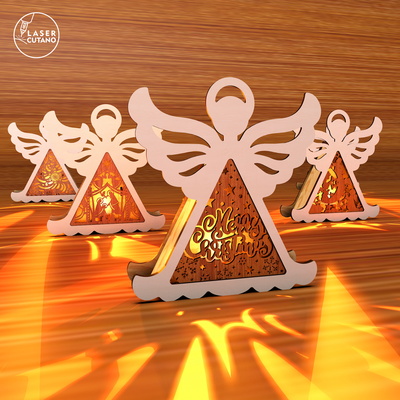 Christmas Angel Decorations Set  - LaserCutano - 003