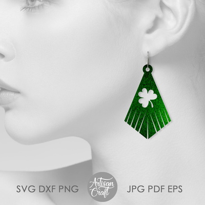 聖派翠克節耳環，剪切文件，流蘇耳環 svg - Artisan Craft - 003