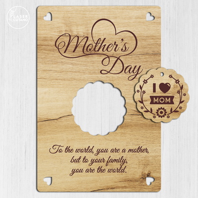 Greeting Card for Mother's Day - LaserCutano - 003