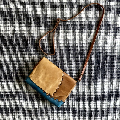 拼接皮革小皮包 - 不務正業 - 003