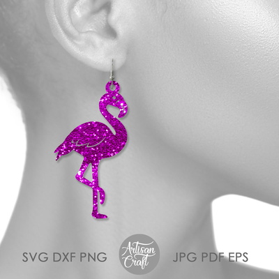 火烈鳥耳環 svg，火烈鳥飾品 - Artisan Craft - 003