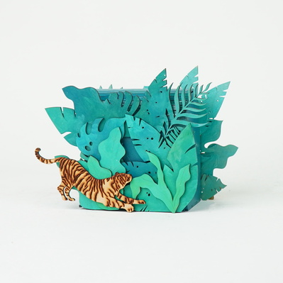 Tiger and its Forest Coin Bank - FLUX Inc - 001