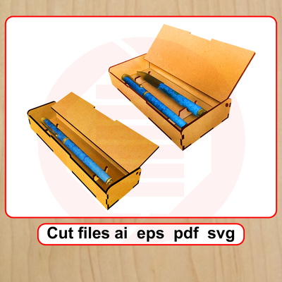 Laser cut Fountain pen case template DIY crafts gift ideas - Daniel San - 001