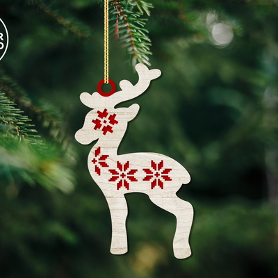 Christmas Folk Ornaments Set - LaserCutano - 005