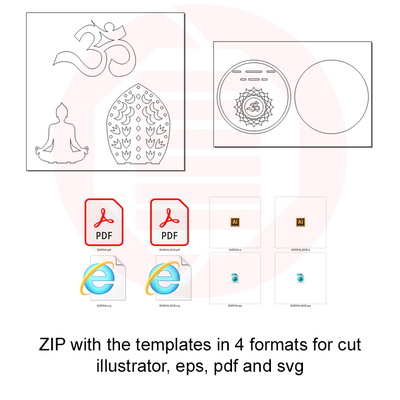 雷射切割 svg 佛東方家居裝飾模板 diy 工藝品 - Daniel San - 004
