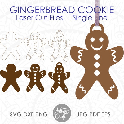 薑餅 svg、雷射切割檔、聖誕節