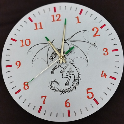 Clock with Dragon engraved
