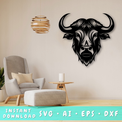 Buffalo Laser SVG  - HappyDesignStudio - 001