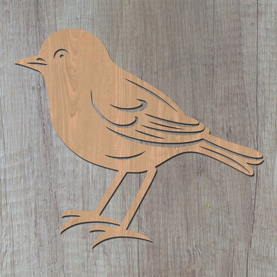 Robin bird 雷射 svg 切割文件，robin bird glowforge 文件 - HappyDesignStudio - 002
