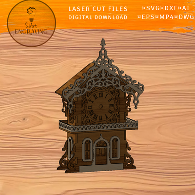 桌面時鐘雷射切割文件