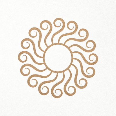 太陽裝飾。圓形會標曼荼羅框架。 svg dxf png 文件 - CraftyKittyArt - 001