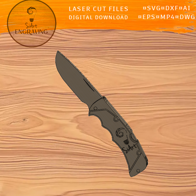 Pocket Knife laser cut files - SiArt - 001